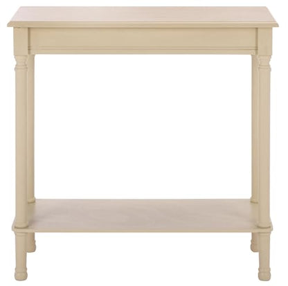 SAFAVIEH Furniture - Tinsley Rectangle Console Table - Sand - Solid Wood - Farmhouse Turned-Leg Design - Ideal for Entryway, Living Room, Hallway, 28" W x 11.75" D x 28" H (CNS5724E) - color: Sand