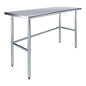 24 in. x 60 in. Open Base Stainless Steel Work Table | Residential & Commercial | Food Prep | Heavy Duty Utility Work Station | NSF - size: 60 in. Length x 24 in. Width