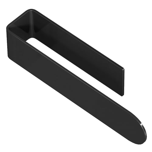 Bethom Adhesive Towel Holder, 8 Inch Hand Towel Racks for Kitchen, Black | Self Adhesive Square Hand Towel Bar Racks for Bathroom Stick on Wall, Under the Kitchen Cabinet - color: Black, size: 8 Inch(1 Pack)