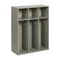 ECR4Kids Streamline 3-Section Toddler Coat Locker with Cubby Storage, Kids Furniture, Grey Wash - color: Grey Wash