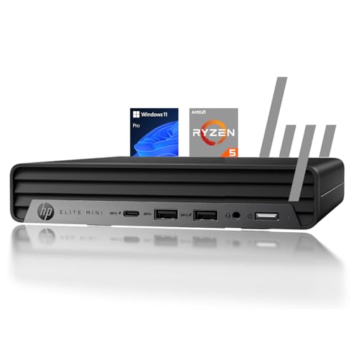 HP Elite 805 Business Mini Computer Desktop, AMD Ryzen 5 (Beat Intel i7-11700T), Ultra-Quiet Design, 8GB RAM, 256GB PCIe SSD, Dual 4K Display Support, USB-C + Wi-Fi 6, Keyboard & Mouse, Windows 11 - color: Ryzen 5-5650G, size: 8GB RAM | 256GB SSD