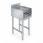Commercial Underbar Blender Station 18.5 in. x 14 in. x 30 in. Stainless Steel Flat Top with Side Splashes NSF, Bar Prep Station with Grommet Hole for Blender Cords - size: 18 in. x 14 in.
