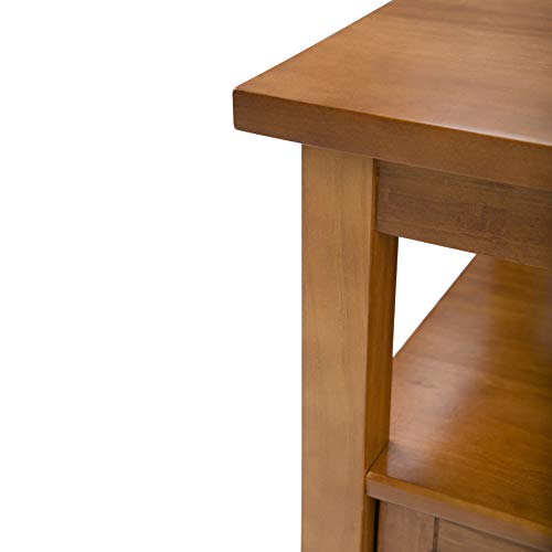 SIMPLIHOME Warm Shaker Solid Wood 20 inch Wide Rectangle Transitional End Side Table in Light Golden Brown for the Living Room and Bedroom - color: Light Golden Brown, size: 20 inch, style: End Table