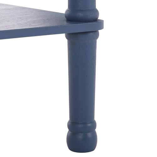 SAFAVIEH Furniture - Tinsley Rectangle Console Table - Blue - Solid Wood - Farmhouse Turned-Leg Design - Ideal for Entryway, Living Room, Hallway, 28" W x 11.75" D x 28" H (CNS5724F) - color: Blue