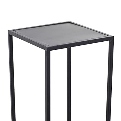 Deco 79 Metal 4 Tier Plantstand, 16" x 16" x 40", Black - color: Black, size: 16" x 16" x 40"