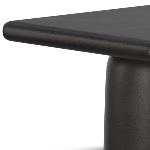 SIMPLIHOME Zachary Coffee Table 2-Piece Set - 42 inch Wide Cast Aluminum Square Living Room Tables in Graphite and Black Nickel, Contemporary Nesting Center Table Set with Flexible Style, Assembled - color: Graphite, Black Nickel, size: 21 inch, style: Ca