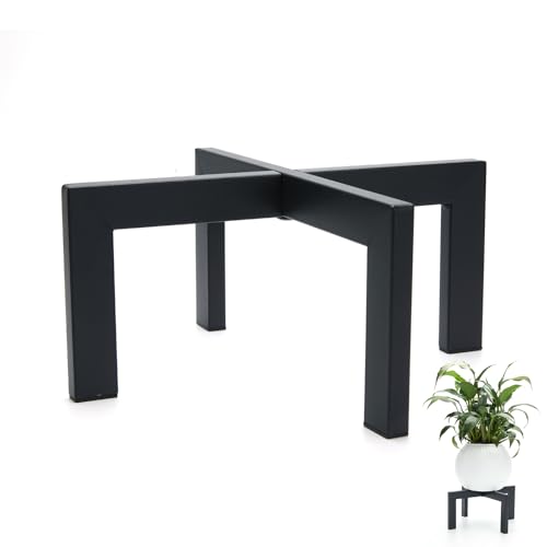 Metal Plant Stands Indoor Outdoor, Heavy-Duty Short Black Plant Holder for 5-12 Inch Flower Pots - 1/2/3 Pack Low Stand for Balcony, Corner, Desk, Table Top (Plant Not Included) (2Pcs) - size: 2Pcs