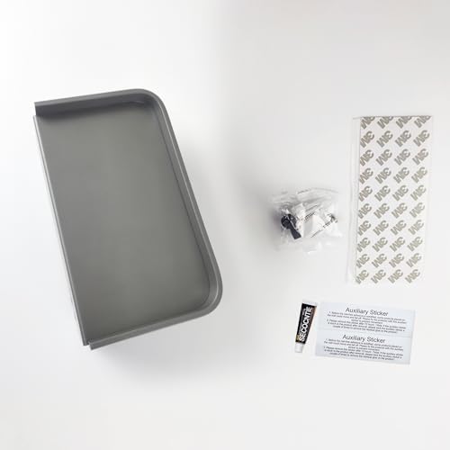 Toilet Paper Holder with Phone Shelf, Adhesive or Screw Wall Mount Toilet Tissue Roll Holder-Grey - color: Grey
