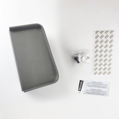 Toilet Paper Holder with Phone Shelf, Adhesive or Screw Wall Mount Toilet Tissue Roll Holder-Grey - color: Grey