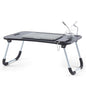 Nestl Foldable Lap Desk - Portable Laptop Stand for Bed, Couch, Work, Reading & Writing, Lap Table with USB Ports, Large Laptop Tray, Black - size: Premium Large