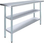 Stainless Steel Work Table with Second Undershelf. (18 x 60) - size: 18x60