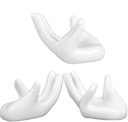 3 Pack Air Plants Holders Ceramic Mini Hand Shape Stand Tillandsia Holder Small Container Pot Hand Shape Small Container Airplant Display Container Pot Plant Decorative Home Decor