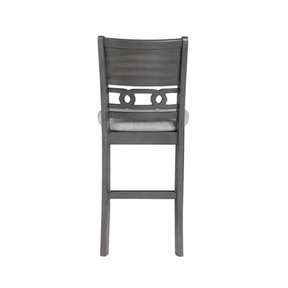 New Classic Furniture Gia Counter Dining Chair (Set of Four), Light Gray Fabric Upholstered Seat & Back Rest, Gray - color: Grey, size: Set of 4, style: Counter Chair