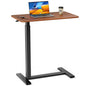 Sweetcrispy Overbed Table, Bedside Table, Storage Shelf | Adjustable Rolling Wheels, Hospital Home Use, Mobile Laptop Desk, Space Saving Frame, Chocolate - color: Chocolate