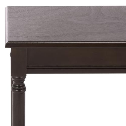 SAFAVIEH Furniture - Tinsley Rectangle Console Table - Dark Chocolate - Solid Wood - Farmhouse Turned-Leg Design - Ideal for Entryway, Living Room, Hallway, 28" W x 11.75" D x 28" H (CNS5724D) - color: Dark Chocolate