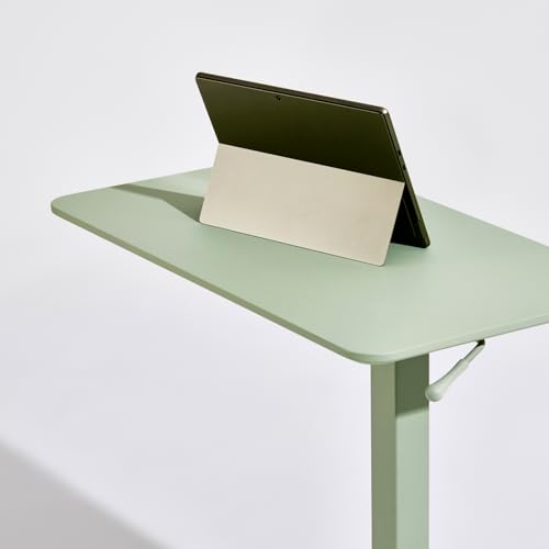 TopJob ANYDESK NEST Mobile Standing Desk, Portable with Hidden Wheels Non Folding, Sit Stand Desk, Computer Workstations, Home Use, Couch Side Table, Bedside Table, Kitchen Prep Table (Noir) - color: Noir