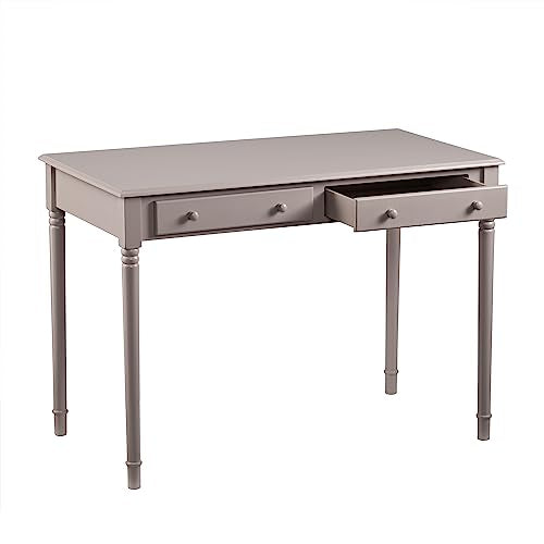 SEI Furniture - Janice 2-drawer Writing Desk - Gray - Transitional Design, Grey Finish - Ideal for Home Office, Bedroom (HO8796) - color: Grey