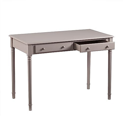 SEI Furniture - Janice 2-drawer Writing Desk - Gray - Transitional Design, Grey Finish - Ideal for Home Office, Bedroom (HO8796) - color: Grey