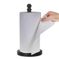 Paper Towel Holder Countertop, Standing Paper Towel Roll Holder for Kitchen Bathroom, with Weighted Base for One-Handed Operation (Black) - color: Black