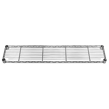 Shelving Inc. 8" d x 42" w Chrome Wire Shelving with 3 Tier Shelves, Weight Capacity 800lbs Per Shelf - size: 8" d x 42" w x 34" h