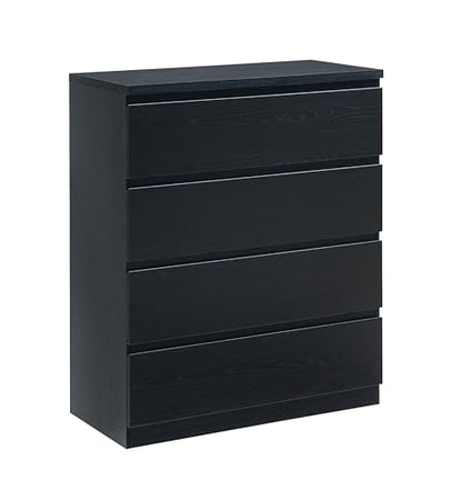 Nightstand with Drawers, Bedside Table with Drawers, Sofa Side Table Storage Cabinet, Night Stand for Bedroom Living Room (1, 4 Drawers Black, 31.5" W×15.7" D×38.1" H) - color: 4 Drawers Black, 31.5"w