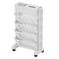 Ejoyous Mobile Bookshelf on Wheels, Movable Rolling Book Shelf 6 Tier Slim Storage Trolley Slide Out Storage Tower Rolling Utility Cart Storage Rack, for Office Bedroom Bathroom Living