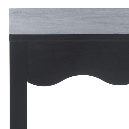 SAFAVIEH Home Collection Lilith Matte Black Square Wave Accent Table - color: Matte Black