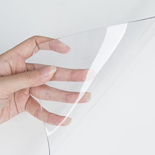 Clear Writing Desk Pad, 23.6’’x13.7” Heat Resistant Waterproof PVC Round Edge Durable Desk Protect Mat, Anti-Static Writing Mat Table Protector - size: 13.7" x 23.6"