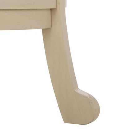 SAFAVIEH Furniture - Mary Pedestal Table - Sand - Solid Wood - Farmhouse Pedestal Design - Ideal for Living Room, Entryway, Home Office, 18.1" W x 18.1" D x 26" H (AMH5711G) - color: Sand