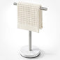 Hand Towel Holder, 15 Inch T-Shape Freestanding Towel Rack Stand for Bathroom & Kitchen Countertop with Brushed Nickel Finish and Marble Base - color: Brushed Nickel