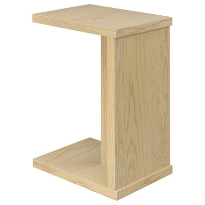 Coaster Home Furnishings - Clower - Wood - C-Shaped Side Table with Rectangular Top, Open Form, and Square Edges - Living Room - Light Oak - 930275 - color: Light Oak