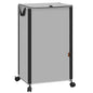 STORAGE MANIAC Rolling Laundry Hamper with Lid, 23.7 Gal (90 L) Large Tall Laundry Basket with Wheels & Handles, Aesthetic Dirty Clothes Hamper for Small Space, Dorm, Apartment, College, Gray - color: Gray