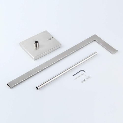 GERZWY Toilet Paper Holder Free Standing with Reserve, SUS 304 Stainless Steel Lavatory Tissue Roll Holder Floor Stand Storage Brushed Finish DZY004-LS - color: Brushed
