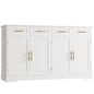 HOSTACK 60" W Sideboard Buffet Cabinet with Storage, Kitchen Cabinet, White | 36" Tall Kitchen Buffet Storage Cabinet with 4 Drawers, Large Coffee Bar Cabinet, Modern Buffet Table for Dining Living Room - color: White