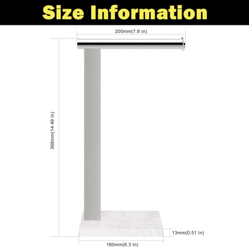 Stainless Steel L-Shaped Hand Towel Holder, SUS304 Bathroom Towel Rack with Thickened Base for Countertop Vanity (Chrome, Square Base) - color: Chrome