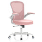 Office Chair, Ergonomic Desk Chairs 330LBS Capacity High Back Mesh Computer Chair with Flip-up Armrests, Comfy Work Chair with Adjustable Lumbar Support - color: Gray-pink