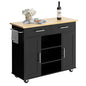 Shintenchi Kitchen Storage Island Cart with 3 Open Shelves, 2 Drawers and 2 Cabinets, Kitchen Cart on Wheels with Handle/Towel Rack, Black - color: Yellow