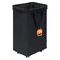 CHICVITA 75L Slim Rolling Laundry Basket with Wheels & Wash Bag, Black | Carry handle for easy moving to laundry room. Removable wash bag, slim design fits tight spaces - color: Black, size: 75L (15.7"L x 11.8"W x 24.8"H)