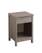 Nightstand with Drawer,3-Tier End Side Table with Storage Drawer and Shelf,Modern Bedside Night Stand for Bedroom, Living Room-Retro Rustic Grey - color: Rustic Grey, style: 1 Drawers