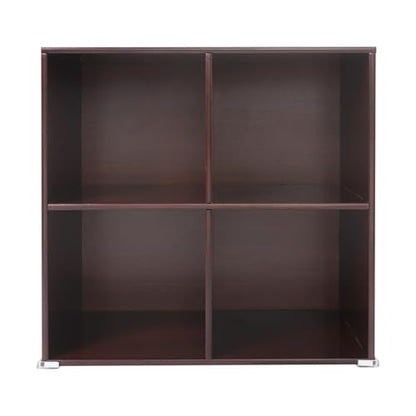4 Cube Wooden Bookcase, Modern Floor Standing Storage Shelf for Living Room Bedroom Office, 11 * 11in Cubes, Easy Assembly - size: 4 Cube B