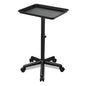 Salon Tray on Wheels, Black Salon Tray Cart with Adjustable Height, Tattoo Rolling Tray, Metal Service Instrument Storage Tray for Salon&Home Use - color: Black