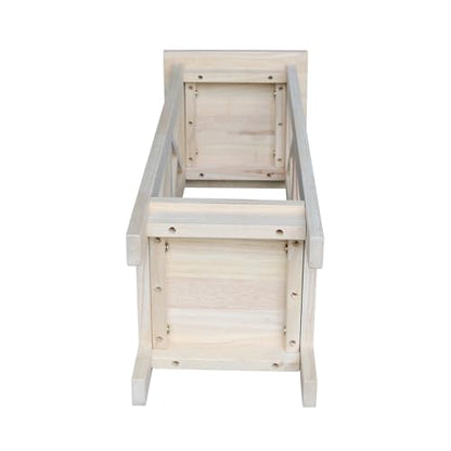 International Concepts Plant Stand, 36 inch, Unfinished - color: Unfinished, size: 12 inch W x 12 inch D x 36 inch H