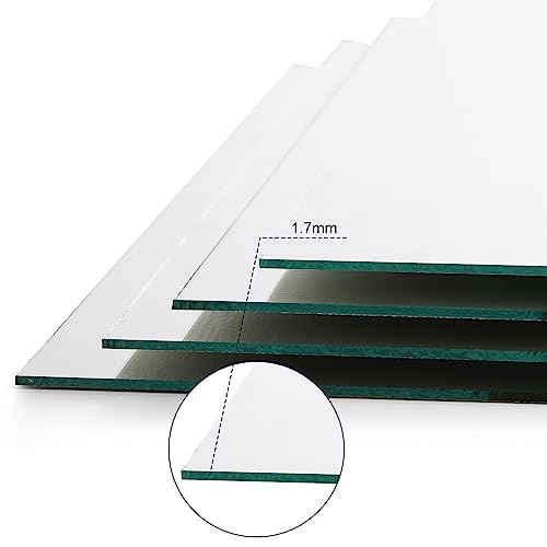 Set of 10 Square Mirror Candle Plates, 12x12 Inch Frameless Glass Mirror Trays Wall Mounted Glass Mirrors Tiles for Table Centerpieces, Wedding Party Decorations, Wall Decor, Crafts, 1.7mm