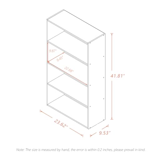 NELYE Basic Open Shelf Bookcase - 4-Tier Wooden Cube Storage Shelves Split Bookshelf, Oak - color: Oak, size: 4-Tier