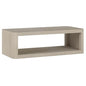 Henn&Hart 47" Rectangular Low-Profile Coffee Table with Open Storage Shelf for Living Room, Family Room, or Office, Beech White - color: Beech White