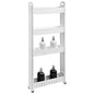 4 Tiers Slim Rolling Storage Cart, 3.5 in Slim Slide Out Bathroom Organizer Cart, Tiered Storage Rack with Wheels, Narrow Mobile Utility Cart for Laundry Room, Kitchen, Office, Sturdy Room - size: 4 Tiers