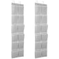 GOMAJI 2PK Over the Door 12 Pocket Hanging Shoe Organizer - color: Gray