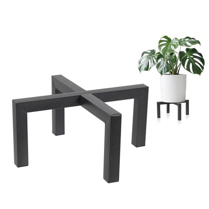 Plant Stand Indoor Outdoor, Heavy Duty Metal Plant Pot Holder, Mid Century Modern Planter Stands, Floor Flower Pot Holder (Black, Fit 5-12 inch pots) - size: Fit 5-12 inch pots