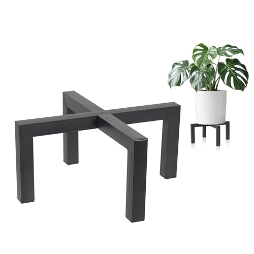 Plant Stand Indoor Outdoor, Heavy Duty Metal Plant Pot Holder, Mid Century Modern Planter Stands, Floor Flower Pot Holder (Black, Fit 5-12 inch pots) - size: Fit 5-12 inch pots