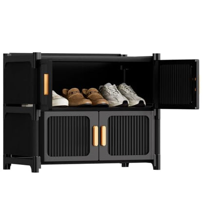 3-Tier Shoe Cabinet, 12-Pair Storage for Entryway | Adjustable Shelves, Waterproof PP, Easy To Clean - size: 3-Tier